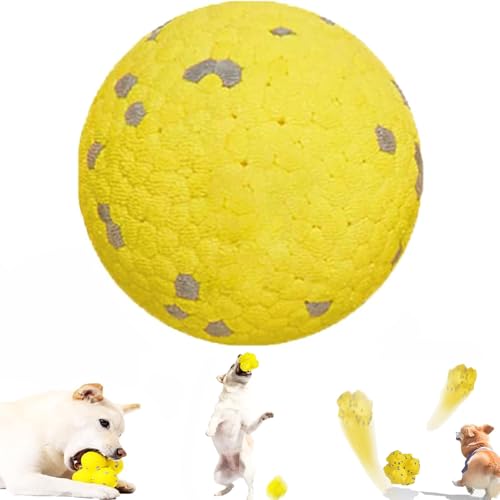 GUUIESMU The Mellow Dog Calming Ball,Mellow Dog Calming Ball,Hundeball Unzerstörbar,Hundespielzeug Ball,Interaktives Kauspielzeug Für Kleine Mittelgroße Große Hunde (C) von GUUIESMU