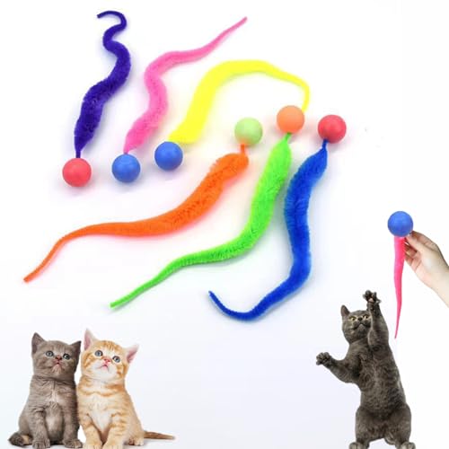 GUUIESMU Wackelball Für Katzen,Typisierter Wackelball Für Katzen,Wackelbälle Für Katzen,Katzenspielzeug Ball,Lustiges Katzenspielzeug,Hüpfball,Interaktives Spielzeug Für Katzen Hüpfball (6PCS) von GUUIESMU