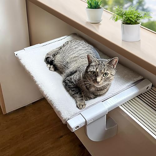 GUUSII HOME Katzenliege Balkon Fensterhängematte für Heizung Heizkörper Hängematte für Katzenfenster Katzen Fensterliege Fensterplätze Katzenbett Fensterbank Fensterliegeplatz (S) von GUUSII HOME