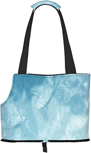 Blue Sky Water Ripple Soft-Sided Travel Pet Carrier Tote Handtasche Tragbare kleine Haustier-Tragetasche Umhängetasche von GUVAA