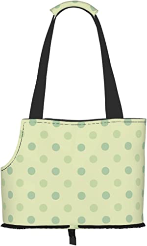 Grün-Blaue Kreis-Punkt-weiche Reise-Haustier-Tragetasche-Handtaschen-tragbare kleine Haustier-Tragetasche-Umhängetasche von GUVAA
