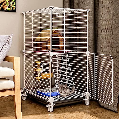 Meerschweinchen Käfig, Chinchillakäfig, Meerschweinchen Stall,Haustierkäfig,Meerschweinchenlebensraum für Ausgewachsene Ratten/Frettchen/Chinchillas, Kleintierkäfig mit Abnehmbarer Rampe und Plattform von GUYOS