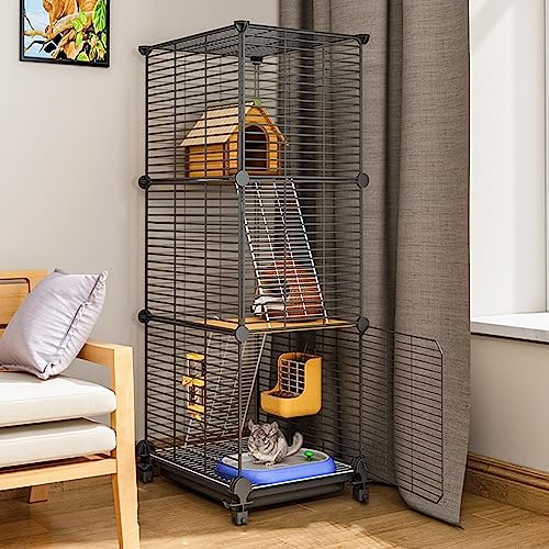 Meerschweinchen Käfig, Chinchillakäfig, Meerschweinchen Stall,Haustierkäfig,Meerschweinchenlebensraum für Ausgewachsene Ratten/Frettchen/Chinchillas, Kleintierkäfig mit Abnehmbarer Rampe und Plattform von GUYOS