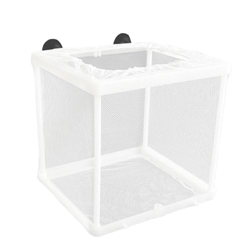 GVRGO Fischzuchtbox für Aquarium, Netznetz, Brutstätte, Isolationsbox mit Saugnäpfen für Babyfische, Garnelen, Betta und Guppy – klein von GVRGO