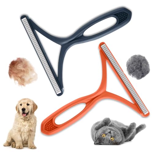 GWAWG 2PCS Wiederverwendbarer Tragbarer Fusselentferner,Hundehaare Entfernen,Fusselentferner Tragbarer,Pet Hair Remover,Verwendet für Kleidung, gewebte Jacken, Teppiche, Hundehaare, Katzenhaare von GWAWG