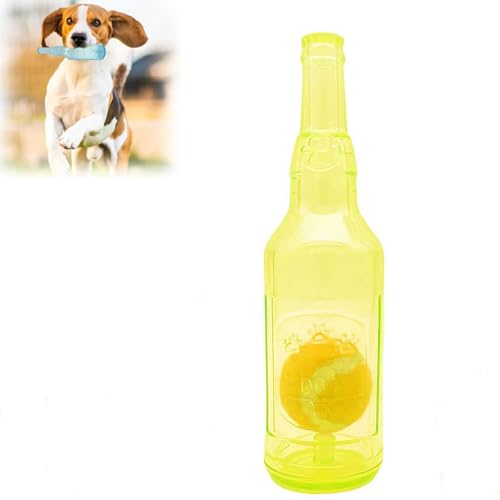 GXFCAI Crunchnplay Flaschenspielzeug, Flasche Kauspielzeug für Hunde, Wasserflasche Spielzeug für Hunde, Plastikflasche Spielzeug für Hunde, Hundespielzeug Wasserflasche Cruncher mit Ball von GXFCAI