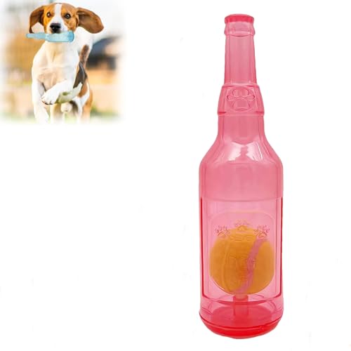 GXFCAI Crunchnplay Flaschenspielzeug, Flasche Kauspielzeug für Hunde, Wasserflasche Spielzeug für Hunde, Plastikflasche Spielzeug für Hunde, Hundespielzeug Wasserflasche Cruncher mit Ball von GXFCAI