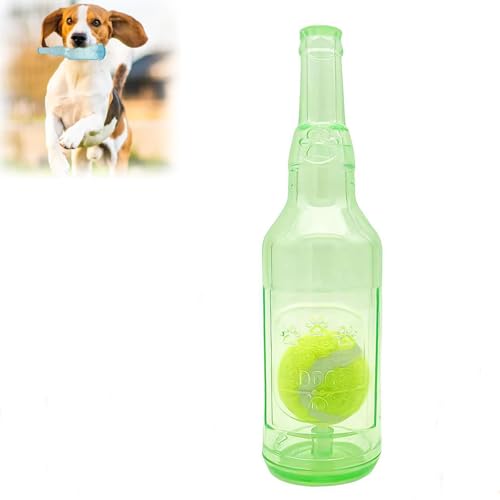 GXFCAI Crunchnplay Flaschenspielzeug, Flasche Kauspielzeug für Hunde, Wasserflasche Spielzeug für Hunde, Plastikflasche Spielzeug für Hunde, Hundespielzeug Wasserflasche Cruncher mit Ball von GXFCAI