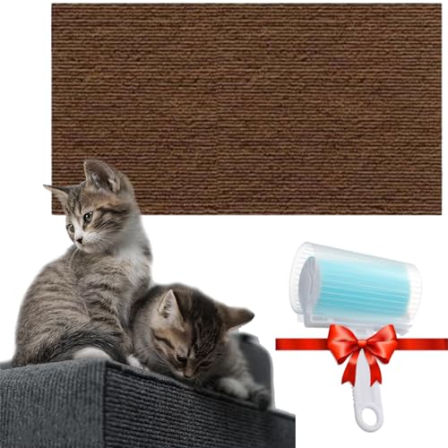 Climbing Cat Scratcher, DIY Climbing Cat Scratcher, Katzen Kratzmatte Selbstklebend, Selbstklebende Kratzmatte, Kratzmatte Katze Selbstklebend, Cat Scratcher (12 * 40in/30 * 100cm,Dark Brown) von GXHNB