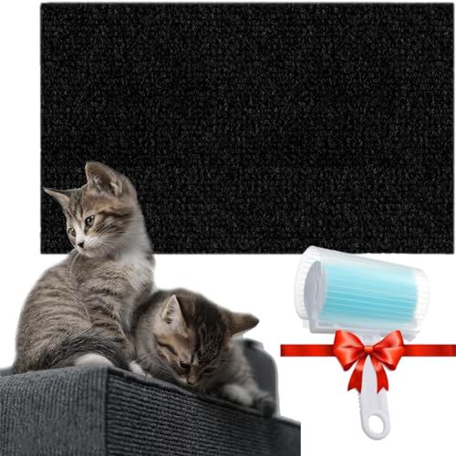 Climbing Cat Scratcher, DIY Climbing Cat Scratcher, Katzen Kratzmatte Selbstklebend, Selbstklebende Kratzmatte, Kratzmatte Katze Selbstklebend, Cat Scratcher (16 * 40in/40 * 100cm,Black) von GXHNB