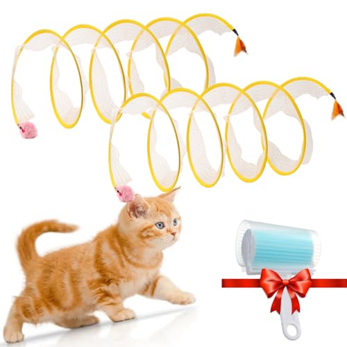 Fell-Buddy Tatzenwirbel, Katzenspielzeug Tunnel, GroßEr Tragbarer Katzenspielzeug (2PCS-B) von GXHNB