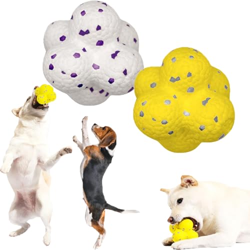 Pfotenstern Kauzauber Ball, Pfotenstern Magic Ball Hund, Hundeball-Spielzeug FüR Aggressive Kauer, Kauzauber Magic Ball Hunde Von Pfotenstern, Kauzauberball Hund Ball FüR Pfotenstern Ball (2pcs) von GXHNB