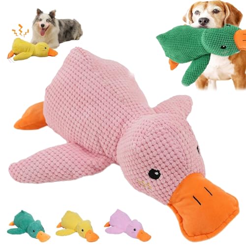 GXJIXF The Mellow Dog Calming Duck, Mellow Dog Calming Duck Dog Toy, Quack-Quack Duck Dog Toy Dog Calming (Pink*1) von GXJIXF