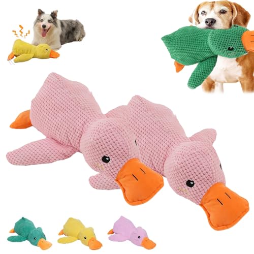 GXJIXF The Mellow Dog Calming Duck, Mellow Dog Calming Duck Dog Toy, Quack-Quack Duck Dog Toy Dog Calming (Pink*2) von GXJIXF