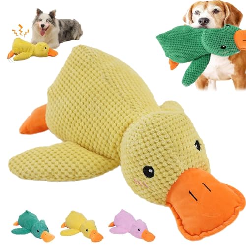 GXJIXF The Mellow Dog Calming Duck, Mellow Dog Calming Duck Dog Toy, Quack-Quack Duck Dog Toy Dog Calming (Yellow*1) von GXJIXF