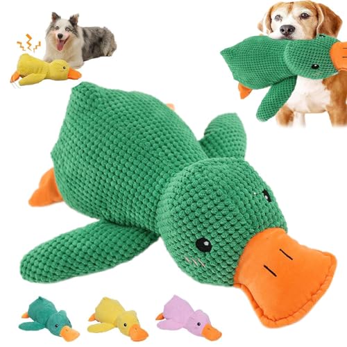 The Mellow Dog Calming Duck, Mellow Dog Calming Duck Dog Toy, Quack-Quack Duck Dog Toy Dog Calming (Green*1) von GXJIXF