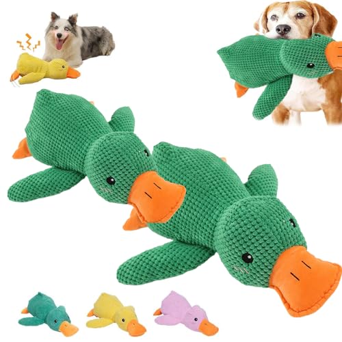 The Mellow Dog Calming Duck, Mellow Dog Calming Duck Dog Toy, Quack-Quack Duck Dog Toy Dog Calming (Green*2) von GXJIXF