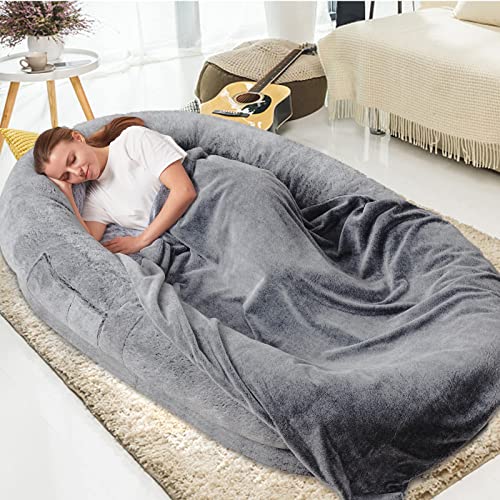 GXSDYYDS Hundebett Grosse Hunde 175x100x30cm Hundekissen Flauschig Hundematte Hundematratze Orthopädisches Hundebett Hundebett für Menschen Hundebetten Hundekörbchen Hundesofa mit Decke und Kissen von GXSDYYDS