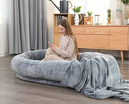 Hundebett 185x120x30cm Hundebett Grosse Hunde Orthopädisches Hundebett Flauschig Hundebett für Menschen Hundekissen Hundebetten Hundekörbchen Groß Hundesofa Waschbar Human dog bed XXXXL Katzenbett von GXSDYYDS