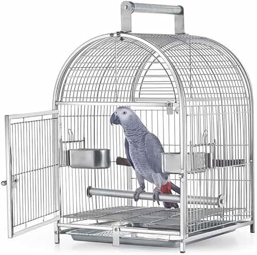 Papageienkäfig Sittichkäfig Schmiedeeisen Vogelträger Papagei Vogelkäfig Edelstahl Atmungsaktiv Reisekäfig Geeignet für extra kleine Finken Zoo Liebesvogel für Sittiche, Lovebirds, African Grey, von GYDUHYE