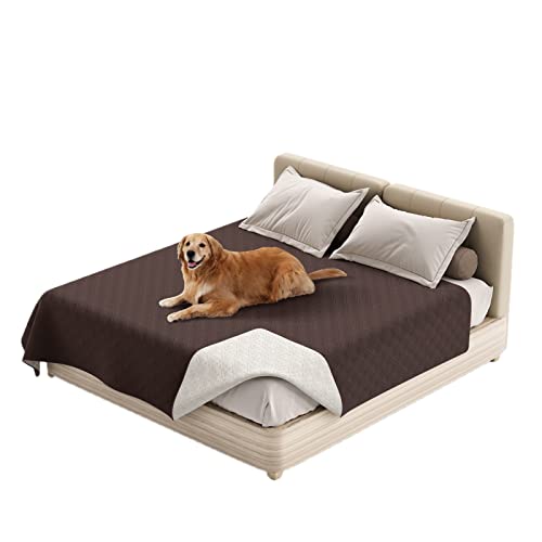 GYHH 100% wasserdichte Sofabezüge Schonbezug Für Hunde Hundebettdecke Haustierdecke Für Möbel, Bett, Couch, Sofa, Wendbar, Leicht (30x70in | 76 * 178cm,Brown) von GYHH