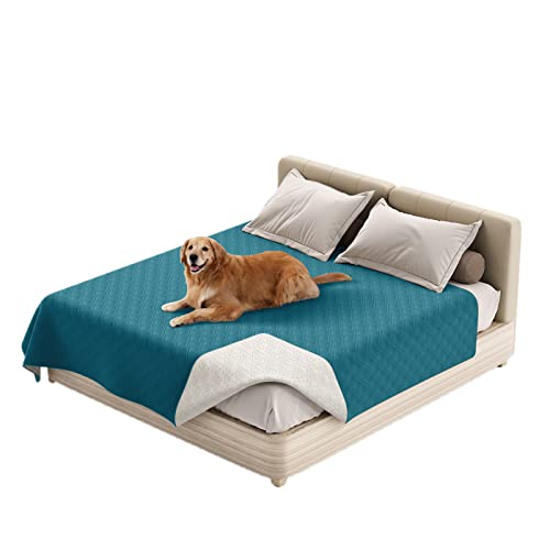 GYHH 100% wasserdichte Sofabezüge Schonbezug Für Hunde Hundebettdecke Haustierdecke Für Möbel, Bett, Couch, Sofa, Wendbar, Leicht (40x50in | 101 * 127cm,Deep Teal) von GYHH