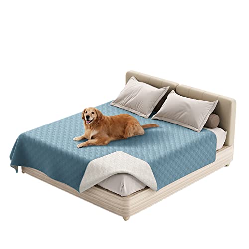 GYHH 100% wasserdichte Sofabezüge Schonbezug Für Hunde Hundebettdecke Haustierdecke Für Möbel, Bett, Couch, Sofa, Wendbar, Leicht (40x50in | 101 * 127cm,Gray Blue) von GYHH