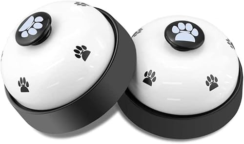 GYJZZW Hundetrainings-Glocke, 2 Stück, für Hundetraining, für Hunde/Katzen, Türklingel, Hundetraining-Klicker (weiß) von GYJZZW