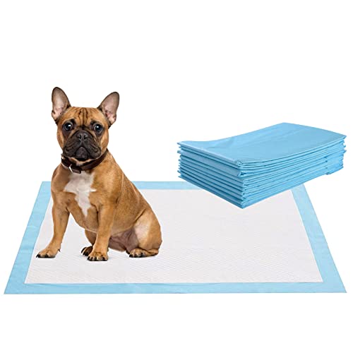 GYMAX Trainingspads Hunde, Welpen-Hygieneunterlage, Toilettenmatten, Welpenunterlage, super saugfähige Welpenmatte, Welpenerziehungspads (100 Stück/60x90 cm) von GYMAX