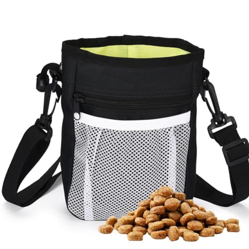 GYSURYB Beutel für Leckerli-Beutel für Hunde – Leckerli-Beutel für das Haustiertraining – 3-In-1-Mehrzweck-Hundetrainingsset, Langlebig, Einfach zu Bedienen, 18 X 14 X 6 cm, Schwarz von GYSURYB