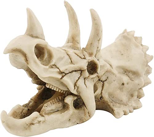 GYYJW Harz Triceratops Schädel Dekoration Aquarium Dinosaurier Ornamente Reptilien Unterschlupf Künstlicher Dinosaurier Versteck Höhle Landschaft für Schlange, Polypedatid, Fisch, Garnelen von GYYJW