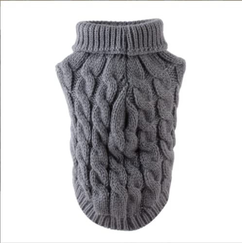 GYYJW Hundepullover Warm Hundepullover Strickweste Rollkragen Pullover Hundejacke Geeignet für Kleine und Mittelgroße Hunde Welpen Bulldogge Herbst/Winter Haustier Kleidung (M) von GYYJW