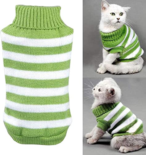 GYYJW YONGQIN Katze Pullover, Winter Haustier Kleidung Pullover mit Hoher Stretch Kleine Katzen Stretch Bequem Pullover für Chihuahua Hunde usw.(M) von GYYJW