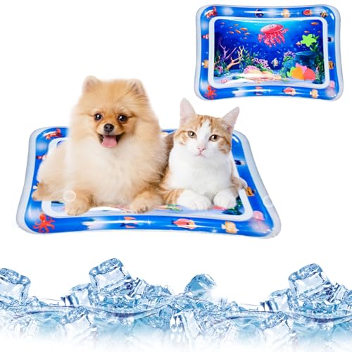 GYZGirlover Sensory Water Play Mat für Katzen, Wassersensor, Matte für Katzen, Wasser-Tummy-Matte, Wassersensor für Katzen im Sommer von GYZGirlover