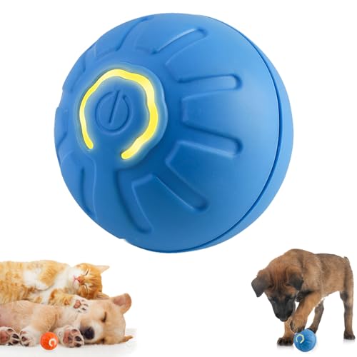 Interaktiver Hundeball, elektrisches Hundespielzeug, interaktives Haustierspielzeug, automatischer Rollball, Hunde-Rollball mit LED-Blitzlicht, Haustier-Springball, Hundespielzeug mit intelligenter von GYZGirlover