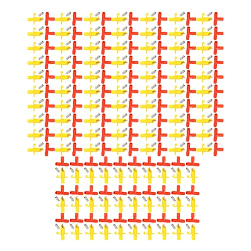 100 Set Automatische Tränke für Nagetiere, Edelstahl, Wassernippel für Schweine, Wasserspender für Kaninchen, Integrierter Haken, Ideal für Meerschweinchen, Frettchen, Kaninchen von GYZOUKA