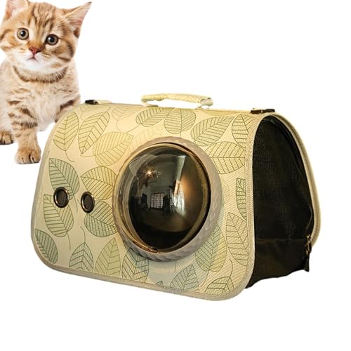 Katzen-Tragetasche, Haustier-Tragetasche | Hundeschultergurt | Haustier-Umhängetasche, belüftetes Design, Bequeme Katzen-Hunde-Tasche mit Reißverschluss für Reisen, Wandern, Outdoor-Einsatz von GZBMEZS