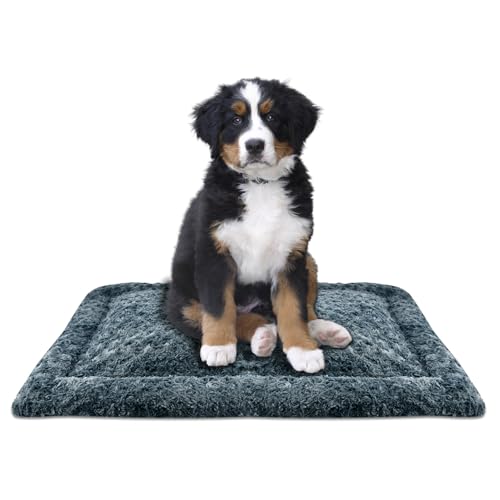 GZCZCC Hundekissen Grosse Hunde Hundematratze 90x60 cm Waschbar Hundebett Dunkelgrau Hundesofa Abwaschbar Hundecouch Orthopädisches Hundematte rutschfest Hundekissen Flauschig für mittlere Hunde von GZCZCC