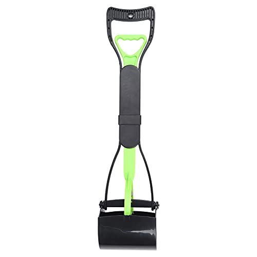 cersalt Pet Long Handle Jaw Poop Scoop, Jaw Poop Scoop Shovel Pick Up Hund Katzenkot-Sammler mit 1 X Griff für Schaufel Hundekot aus Gras für Welpen für große Hunde(Green+Black) von GZD