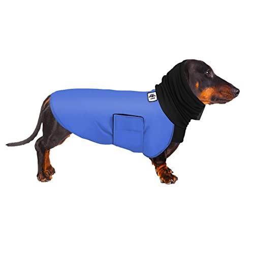 Dackel Regenmantel, Dackel Kleidung für Hund Dackel Mantel Dackel Wintermantel Dackel Regenmantel Wasserdicht Mantel Miniatur Dackel Miniatur Dackel Regenmantel für kleine Hunde (XL, Blau) von GZDDG