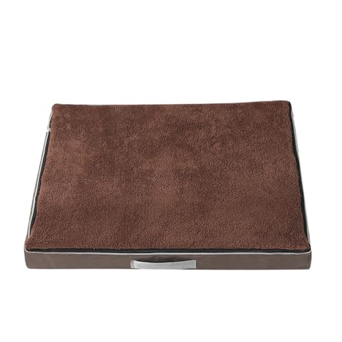 GZDZ Extra großes Hundebett aus Memory-Schaum mit abnehmbarem, waschbarem, wasserdichtem Bezug (Khaki, 100 x 75 x 10 cm) von GZDZ