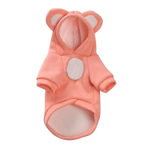 GabChi Jerséis para perros Perro Lindo Abrigo De Peluche En Invierno Sudadera Con Capucha Ropa Térmica Ropa De Mascota Abrigo De Perro Gato-Oso Rosa-S von GabChi