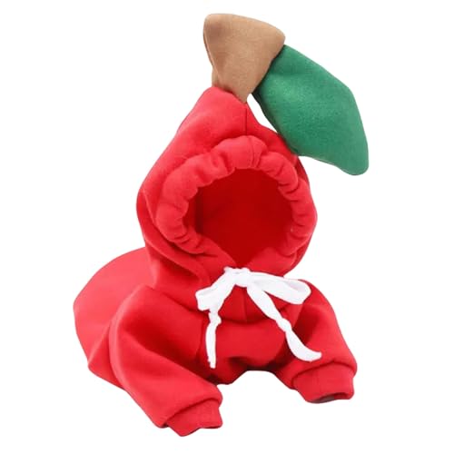 GabChi Jerséis para perros Perro Lindo Abrigo De Peluche En Invierno Sudadera Con Capucha Ropa Térmica Ropa De Mascota Abrigo De Perro Gato-Rojo-M von GabChi