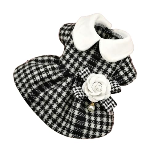 GabChi Ropa de perros Ropa De Mascota Otoño/Invierno Vestido A Cuadros Dulces Vestidos Princesa Princesa Gato Camisa Linda-Flor De La Falda-L von GabChi