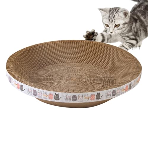 Kratzpappe Rund Für Katzen, Katzenkratzbrett Katzenkratzbrett Katzenkratzbretter Pappe Oval, Kratzpappe Für Katzen Möbelschutz Zum Schutz Von Sofa, Boden, Vorhängen, Matratze von Gacqpli