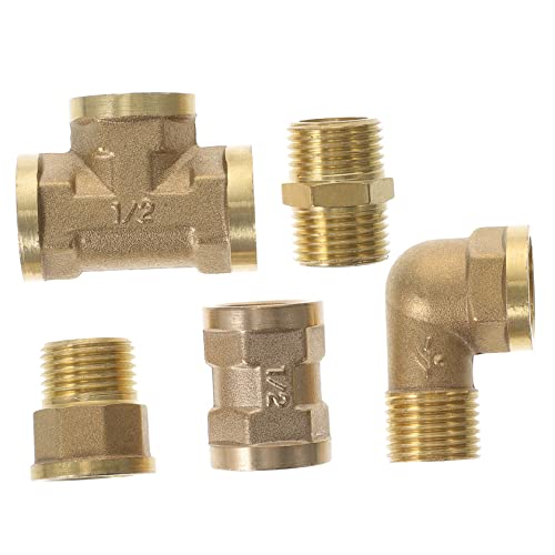 Gadpiparty 1 Satz Messingbeschläge wasserlauf Garden Hose Connector schlauchkupplungen Rohradapter Schlauch Y- Sumpfpumpe tauchfähig gartenschlauch Adapter Wasserhahnadapter Golden von Gadpiparty