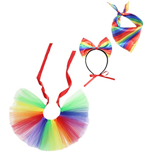 Gadpiparty 1 Set Pride-Monatsdekorationen Regenbogen-Kleidung Mädchen-Hundekleidung Regenbogen-Tutu Hunde-Tutu Stolz Gay-Pride Regenbogen-Bandanas Stolz-Hundezubehör Kostüme von Gadpiparty