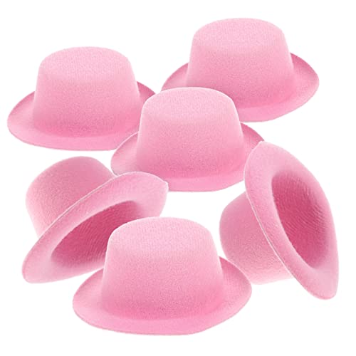 Gadpiparty Hundemütze Katzengeburtstagsmütze Mini Filz Hut Pink: Tiny Hüte Little Cowgirl Party Hut 6Pcs Western Hochzeit Bevorzu Puppenhüte Landhut von Gadpiparty