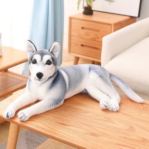 GagaLu Husky-Plüschpuppe, lebensechtes, sitzendes und liegendes niedliches Hundespielzeug, Sohn und Ihre Tochter. 30cm 2 von GagaLu