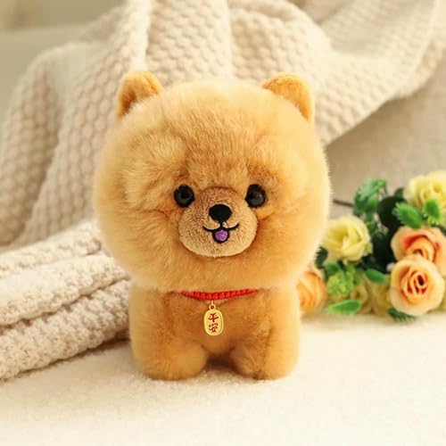 GagaLu Lebensechter pelziger Hund Plüschtier Welpenmodell Shiba Inu Corgi Husky Yorkshire Bichon Plüschpuppe Geschenk 20cm 5 von GagaLu